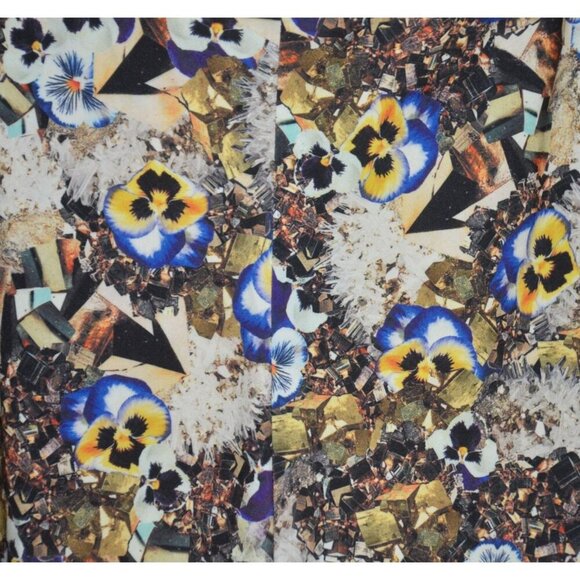 Clover Canyon Top Women's S Chiffon Multicolor Mixed Print Blouse Sleeveless - Picture 5 of 9